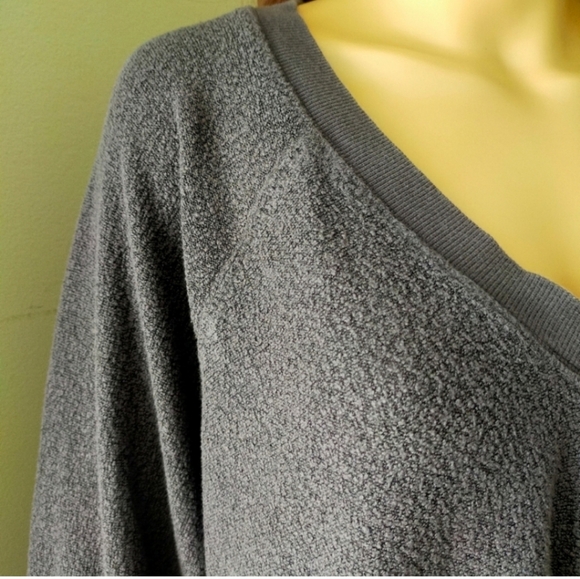 Urban Outfitters sweater Small Gray V Neck Long Sleeves Knit  Oversized - Picture 4 of 13